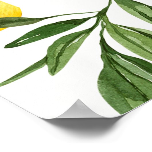 レモンメインスクイーズブライダルシャワーウェルカムポスター ポスター (角)