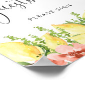 レモンメインスクイーズブライダルシャワーゲストブックポスター ポスター (角)