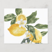 レモンメインスクイーズブライダルシャワーレシピカード (裏面)