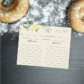 レモンメインスクイーズブライダルシャワーレシピカード