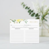 レモンメインスクイーズブライダルシャワーレシピカード (スタンド正面)