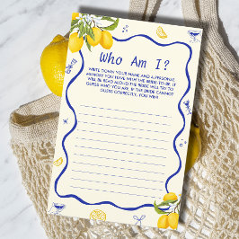 レモンメインスクイーズブライダルシャワー推測Whoゲーム