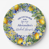 レモンメインスクイーズブライダルシャワー ペーパープレート (正面)