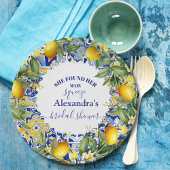 レモンメインスクイーズブライダルシャワー ペーパープレート