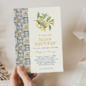 レモンメインスクイーズブライダルシャワー 招待状