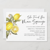 レモンメインスクイーズブライダルシャワー 招待状 (正面)