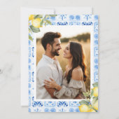 レモンメインスクイーズ写真サマーブライダルシャワー 招待状 (裏面)