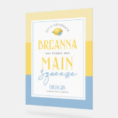 レモンメインスクイーズ3シェードアクリルウェルカムサイン アクリルサイン (傾斜)