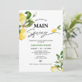 レモンメインモダンスクイーズブライダルシャワー 招待状 (スタンド正面)