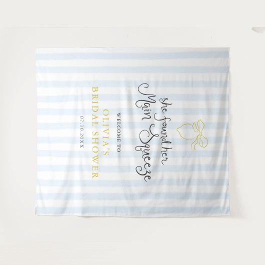 レモンメイン予測できなスクイーズブライダルシャワーへようこそ タペストリー (正面(横))