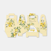 レモンメイン絞り1歳の誕生日パーティー フェイバーボックス (折り畳みなし)