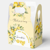 レモンメイン絞り1歳の誕生日パーティー フェイバーボックス (オープン)