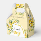 レモンメイン絞り1歳の誕生日パーティー フェイバーボックス (正面サイド)