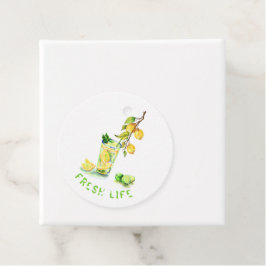 レモンメッセージカードスクールジュース飲み夏パーティー フェイバータグ