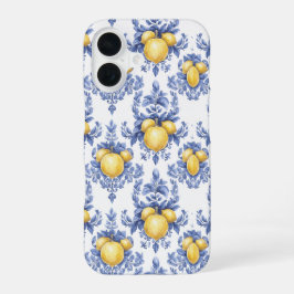 レモンメディテラニアンシトラスパターン  iPhone 16ケース
