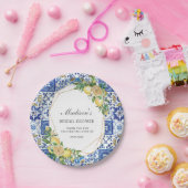 レモンメディテラネアン誕生日ブライダルベビーシャワー ペーパープレート (パーティー)