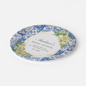 レモンメディテラネアン誕生日ブライダルベビーシャワー ペーパープレート (アングル)