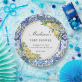 レモンメディテラネアン誕生日ブライダルベビーシャワー ペーパープレート (パーティー)