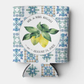 レモンメディテラパターンカスタムウェディングクーラーボックス 缶クーラー (正面)