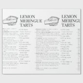 レモンメレンゲタルトレシピラッピング紙 ラッピングペーパー (フラット)