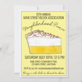 レモンメレンゲパイスライスピクニッククックアウトポットラック 招待状 (正面)