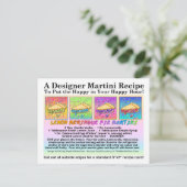 レモンメレンゲパイマルティーニレシピカード葉書 ポストカード (スタンド正面)