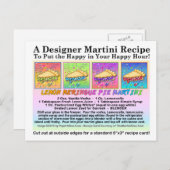 レモンメレンゲパイマルティーニレシピカード葉書 ポストカード (正面/裏面)