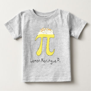 レモンメレンゲPi日のかわいい数学の子供のベビーのTシャツ ベビーTシャツ