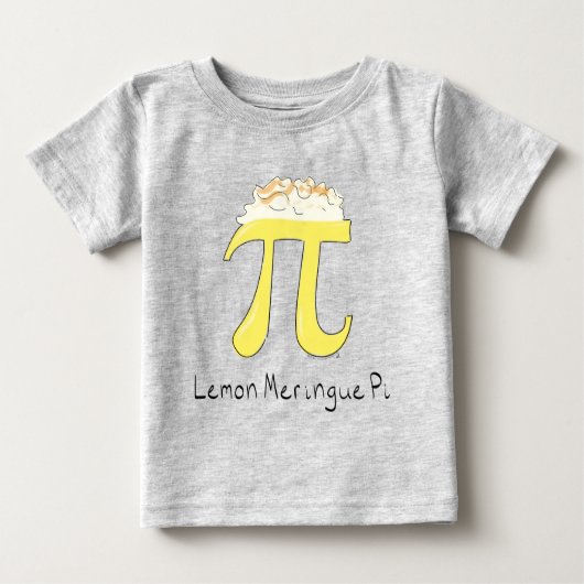 レモンメレンゲPi日のかわいい数学の子供のベビーのTシャツ ベビーTシャツ (正面)