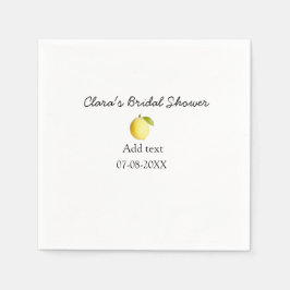 レモンモダンブライダルシャワーシンプルラスミニマルトB スタンダードカクテルナプキン