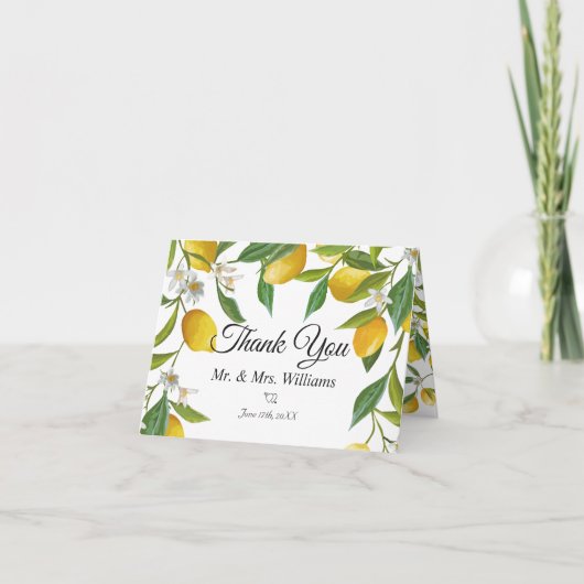 レモンモダンボホサマー結婚ズ サンキューカード (正面)