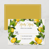 レモンモダンリースガーデン | 結婚s 出欠カード (正面/裏面)