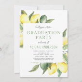 レモンモダン柑橘系卒業パーティー2023 招待状 (正面)