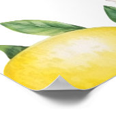 レモンモダン柑橘類のカードとギフトサイン ポスター (角)