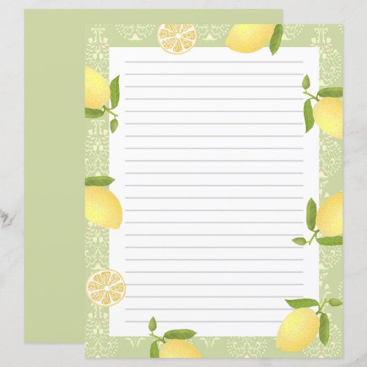 レモンモチーフのラブグリーン (正面/裏面)