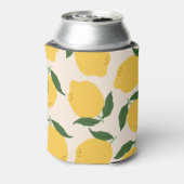 レモンモチーフ正方形パターン 缶クーラー (缶裏面)