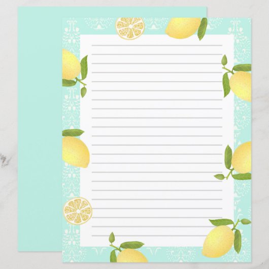 レモンモチーフLove Blue (正面/裏面)