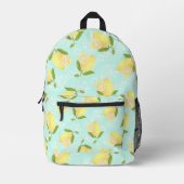 レモンモチーフLove Blue プリントバックパック (正面)
