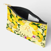 レモンモノグラムイエロー アクセサリーポーチ (見開き)