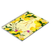 レモンモノグラムイエロー ノートブック (左側)