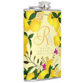 レモンモノグラムイエロー フラスク (右)