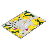 レモンモノグラムグレー ノートブック (左側)