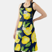 レモンモノグラムシトラスネイビーブルー エプロン (インサイチュ)