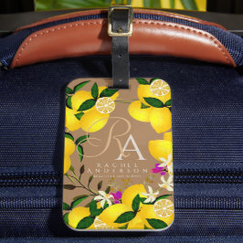 レモンモノグラムブラウン ラゲッジタグ