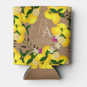 レモンモノグラムブラウン 缶クーラー (正面)