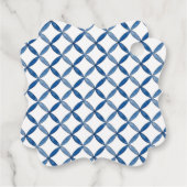 レモンモノグラム結婚クレストありがとうメッセージカード フェイバータグ (裏面)