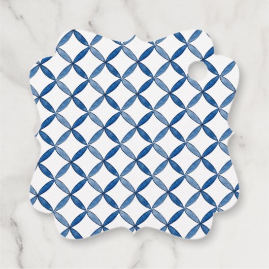 レモンモノグラム結婚クレストありがとうメッセージカード フェイバータグ (裏面)