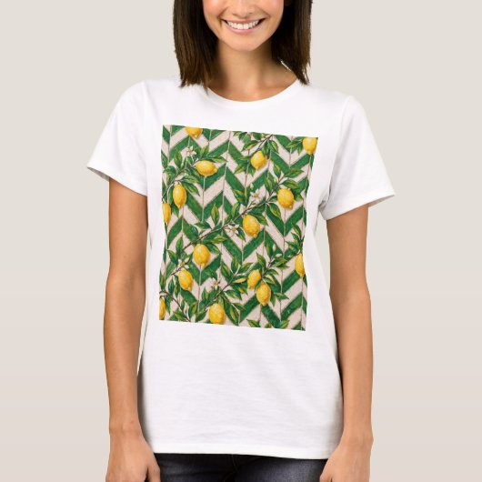 レモンモロッコタイル Tシャツ (正面)