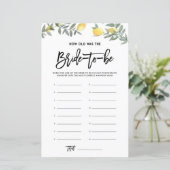 レモンヨールドザブライドブライダルシャワーゲーム (スタンド正面)