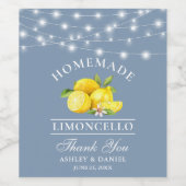 レモンライツダスティブルーリモンチェロボトルラベル ワインラベル (シングルラベル)